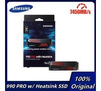 SAMSUNG 990 PRO w/ Heatsink SSD 1TB 2TB 4TB PCIe Gen4 M.2 2280 Internal Solid State Hard Drive Up To 7450MB/s for PlayStation 5