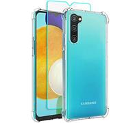 Samsung A13 Case, Samsung Galaxy A13 Case and Screen Protector, Shockproof Crystal Clear Slim Soft Silicone TPU Protective Phone Cover for Samsung Galaxy A13 5G (Transparent)