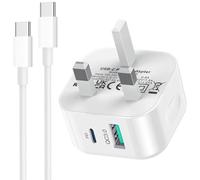Samsung A57 Fast Charger Plug and Cable 1M for Galaxy A37/A56/A55/A54/A53/A52/A52s/A51/A50/A36/A35/A34/A33/A31/A30/A41/A40/A22/A21/A23/A20, USB Type C Plug with USBC Charging Lead
