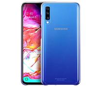 Samsung A70 Hard Protective Gradation Smartphone Cover Case Durable and Lightweight Stylish Design - Violet