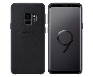 Samsung Alcantara Fabric Qi Charging Compatible Case Cover for Galaxy S9 - Black,EF-XG960ABEGWW