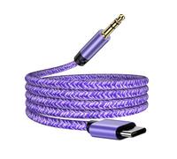 Samsung Audio Aux Car Stereo Jack Cable 3.3ft USB Type C to 3.5mm Headphone Jack Adapter Dongle Cord for Galaxy A26 A36 A56 S25 Ultra S25 Plus S25 S24 Ultra S23 FE A16 A15 A55 A35 A32