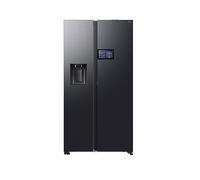 Samsung Series 9 AI Home RS90F64EEFEU Wifi Connected Plumbed Total No Frost American Fridge Freezer - Black - E Rated, Black