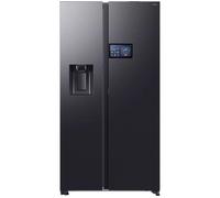 Samsung Series 9 AI Home RS90F64EEFEU Wifi Connected Plumbed Total No Frost American Fridge Freezer - Black - E Rated, Black