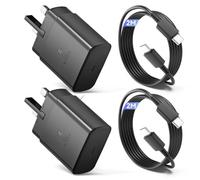 Samsung Charger, 2-Pack 45W Super Fast USB C Charger and Cable 2m USBC Plug UK for Samsung S26 S25 Ultra S24 S23 S22 S21 S20/ A56 A55 A53 A36 A35 A32 A26 A17, Type C Android Phone Charging Adaptor