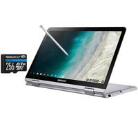 Samsung Chromebook Plus V2 12.2" Business 2-in-1 Laptop (Intel Celeron 3965Y, 4GB LPDDR3, 64GB SSD, Active Pen, WiFi 5, Webcam, Chrome OS) w/256GB microSDXC Card