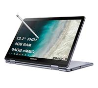 Samsung Chromebook Plus V2 360 12.2" FHD+ 2-in-1 Touchscreen (Intel Celeron 3965Y, 4GB RAM, 64GB eMMC, Active Stylus) Home & Education Laptop, 10-Hour Long Battery Life, 13MP Dual Webcam, Chrome OS