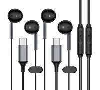 Samsung Earbuds Wired USB C for Galaxy S25 Edge/S25 Ultra/S24 FE/S23/S22/S21/S20,Type C Wired Headphones with Microphone Earphones for iPhone 16e/16 Pro/16 Pro Max/Plus/16/15,iPad,Pixel 9a,One Plus9