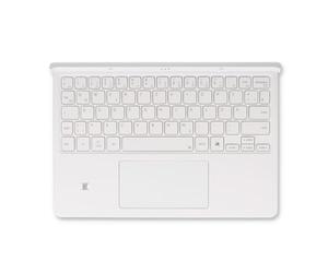 Samsung EF-DX725 Galaxy Tab S9 Tablet Case | Tab S9 FE with QWERTZ Keyboard and AI Button - Slim Two-Part Tablet Case - White