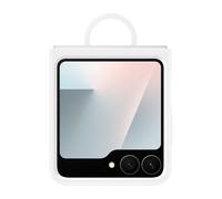 Samsung EF-PF741 Silicone Case for Galaxy Z Flip7 FE | Z Flip6, Smartphone Cover, Mobile Phone Case with Ring Holder, Silicone, Protective Case, Shockproof, Thin and Grippy, White
