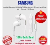 Samsung EHS64 Wired Earphones 3.5mm Headphones Mic Bulk Lot 100