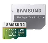 Samsung EVO Select 128 GB microSDXC UHS-I U3 100 MB/s Full HD & 4K UHD Memory Card with Adapter (MB-ME128GA)- Amazon Exclusive