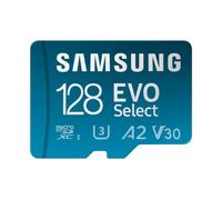 Samsung EVO Select (2024) microSD card + SD adapter, 128GB, Memory card for smartphone and tablet, UHS-I U3, 4K UHD, Full HD, 160 MB/s Read, MB-ME128SA/EU