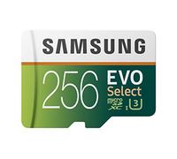 Samsung EVO Select 256GB microSDXC UHS-I U3 100MB/s Full HD & 4K UHD Memory Card with SD Adapter (MB-ME256HA/EU) - Amazon Exclusive
