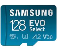 SAMSUNG EVO Select + Adapter 128GB microSDXC 130MB/s Full HD & 4K UHD, UHS-I, U3, A2, V30 (MB-ME128KA/AM)