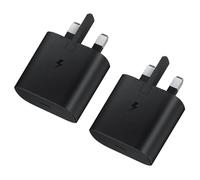 Samsung Fast Charger Plug 2-Pack, USB C Samsung Charging Adapter USBC PD Type C UK Charge For Galaxy S25 S24 S23 S22 S21 S20 A16 A15 A14 A13 A12 A56 A55 A54 A53 A52 A36 A35 A33 A34 A32 A26 A70 A71 A50