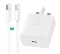 Samsung Fast Charger Plug and 1M Cable, Samsung USBC Charging Lead with USB Type C Plug for Galaxy S26 S25 S24 S23 S22 S21 S20 A32 A33 A34 A35 A36 A53 A54 A55 A56 A52 A17 A16 A25 A26 A22 A23 A24