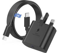 Samsung Fast Charger, Samsung USB C Charging Plug and Cable 1M USBC to Type C Lead for Galaxy S26 S25 S24 S23 S22 S21 S20 A17 A16 A15 A22 A23 A24 A25 A26 A32 A33 A34 A35 A36 A52 A53 A54 A55 A56 A40
