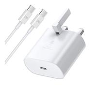 Samsung Fast Charger, Samsung USB C Fast Charging Plug UK and 2M Cable USBC to Type C for Galaxy S25 S24 S23 S22 S21 S20 A33 A34 A35 A36 A56 A55 A53 A54 A17 A16 A15 A26 A25 A23 A22 A50