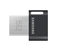 Samsung FIT Plus USB Flash Drive Type-A, 512GB, 400MB/s Read, 110MB/s Write, Compact USB 3.2 Memory Stick with Key Ring, Grey, MUF-512AB/APC