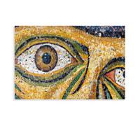 Samsung Frame TV Art Roman Mosaic Art for Eyes Close-up Gold Canvas Wall Art Posters And Prints Room Aesthetic Bedroom Office Decor 20x30inch(50x75cm)