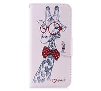 Samsung Galaxy A03 Core Case Shockproof Slim PU Leather Flip Pouch Wallet Phone Silicone Cover with Magnetic Stand Card Holder Slot Protective Smartphone Cases for Samsung A03 Core Giraffe