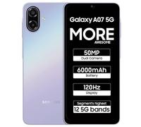 Samsung Galaxy A07 5G (Light Violet, 4GB RAM, 128GB Storage) | 6.7 inch HD+ 120Hz Display | MediaTek Dimensity 6300 | 50MP + 2MP Rear Camera | 6000 mAh Battery