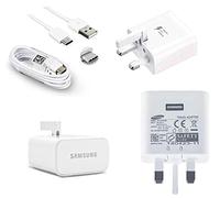 Samsung Galaxy A13 5G Charger, Genuine Samsung Galaxy Fast Adaptive UK Mains Wall Charger With TYPE-C Cable & Also Includes Braided Type C Cable