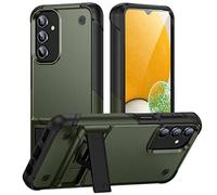 Samsung Galaxy A14 4G/5G Case, Military-Grade Drop Protection Phone Case with Invisible Folding Kickstand Hard PC Bumper Soft TPU Frame Shockproof Heavy Duty Cover for Samsung A14 6.6", Army Green