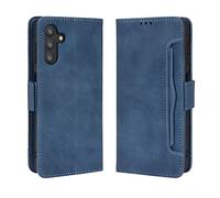 Samsung Galaxy A14 Phone Case, Premium Leather Folio Flip Wallet Cover with Credit Card Pocket ID Slots Magnetic Stand Shockproof Protective Cover Case for Samsung Galaxy A14 4G/5G, Blue