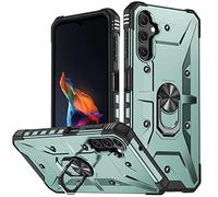 Samsung Galaxy A15 Case, Military Grade Protective Cover Hand Grip Anti-Slip Design Shockproof Heavy Duty Armor Slim Phone Case for Samsung Galaxy A15 5G/4G with Metal Ring Kickstand, Midnight Green