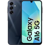 Samsung Galaxy A16 128/4GB Ram, Dual Sim, Unlocked to all Carrier, including with Free 25W UK 3pin Adapter (EP-T2510) Retail Pack, Clear Case (Blue Black, 5G)