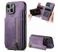 Samsung Galaxy A25 Phone Case, Premium Leather Folio Book Wallet Case Protective Flip Pouch Card Holder Stand Shock Proof Phone Cover for Samsung Galaxy A25,Purple