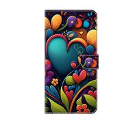 Samsung Galaxy A35 Phone Case, Painted Premium Leather Folio Book Wallet Case Protective Flip Pouch Card Holder Stand Shock Proof Phone Cover for Samsung Galaxy A35,FlowerLove