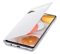 Samsung Galaxy A42 5G S View Wallet Cover, Smart Sensor, Hidden Pockets, Full Protection, Sl esign, White