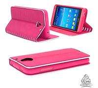 Samsung Galaxy A5 2017 Designer Case Slim Luxury Leather Flip Cover Stand by Gorilla Tech Brand Protective Magnetic Closing Designer Cover All Round 3D Full Protection Pink Colour