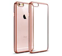 Samsung Galaxy A5 (2017) SM-A520 Duos - Clear Gel Electroplated Chrome Bumper Protective Fashion Case Cover & Big Stylus Pen (Rose Gold)