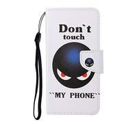 Samsung Galaxy A53 5G Case, Shockproof Wallet Stand View Protective Cover Soft PU Leather Flip Case with Magnetic Card Holder Silicone Bumper for Samsung A53 5G Phone Case, Don't Touch My Phone