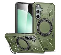 Samsung Galaxy A54 5G Case with Magnetic Bracket Kickstand, Military Grade Hard PC Shell Soft TPU Bumper Shockproof Protective Cover Heavy Duty Phone Case for Samsung Galaxy A54 5G, Army Green