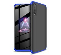 Samsung Galaxy A70 360 Case Slim Fit Thin Shockproof +Tempered Glass Screen Protector Cover ZSCHAO Case Samsung Galaxy A70 Hard Case Full Tough rugged light mate bumper shell for Galaxy A70 Black+Blue