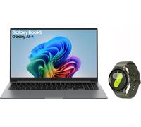 Samsung Galaxy Book5 Copilot+ 15.6" Laptop - Arrow Lake U Intel® Core™ Ultra 5 225U, 512GB SSD, 16 GB RAM - Titan Grey - [2025] - With Galaxy Watch7 GPS - 44mm - Green (SM-L310NZGAEUA), Grey