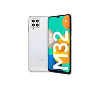 Samsung Galaxy M32 Android Smartphone Without Contract, 6.4 Inch Infinity U Display, Strong 5000 mAh Battery, 128 GB/6 GB RAM, Mobile Phone in White, German Version Exclusive to Amazon