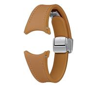 Samsung Galaxy Official D-Buckle Hybrid Eco-Leather Band (Slim, S/M) for Galaxy Watch, Camel