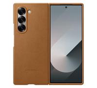 Samsung Galaxy Official Faux Leather Kindsuit Case for Galaxy Z Fold6, Tan