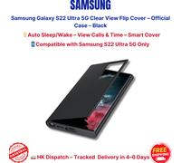 Samsung Galaxy S22 Ultra 5G Clear View Flip Cover - Official Case - Black