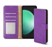 (Samsung Galaxy S24 FE, Purple) For Samsung Galaxy S24FE Leather Book Flip Wallet Case