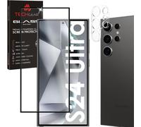 TECHGEAR 1 + 1 Screen Protectors for Samsung Galaxy S24 Ultra with Camera Lens Protector, FULL Tempered Glass Screen & Lens Cover Protector, HD Clear, Anti-Scratch, 9H Hardness, Bubble Free