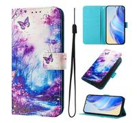 Samsung Galaxy S25 Phone Case, Painted Premium Leather Folio Book Wallet Case Protective Flip Pouch Card Holder Stand Shock Proof Phone Cover for Samsung Galaxy S25,Dream Valley