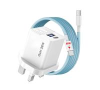 Samsung Galaxy S26 S26 Ultra 36W Fast Charger Plug with 60W Type C Fast Charging Cable USB C Cable Plug GaN Dual Port USB-C/A for Samsung Galaxy S26 S26+ S25 S24 S23 A57 A37 A56 A36 A55 A35 UK Adapter