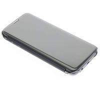 Samsung Galaxy S7 Edge Clear Semi-Opaque Flip View Case - Black